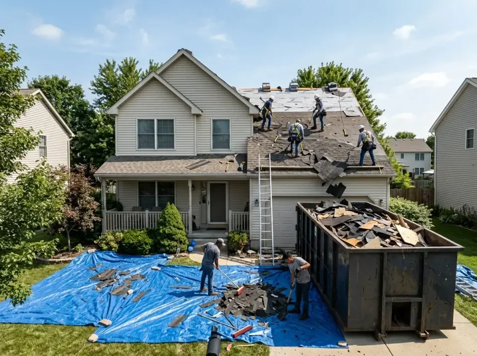 roof-replacement-debris-remova-004 — frequently asked questions, Cheapest Dumpster Rentals in Machesney Park, IL